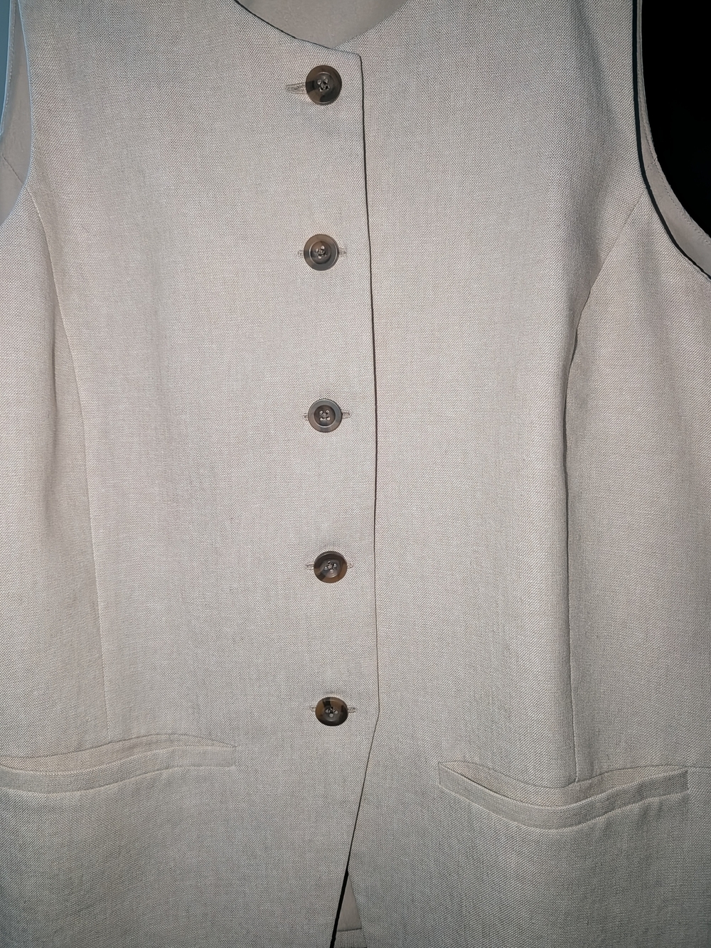 Old Navy Cream Button-Front Vest